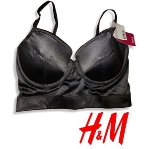 NWT H&M Black Silky Bra